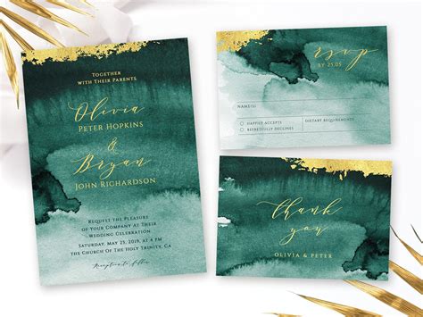 Emerald Green Invitation Images .